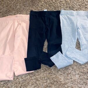 Old Navy Kids' Leggings Trio - Peach, Black, Light Gray